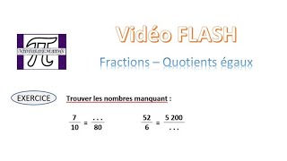 Flash - Fractions Égales
