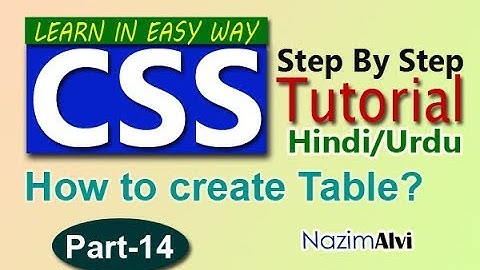 resoponsive table by using html and css: tutorial in hindi/urdu part-14