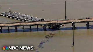 Ship hits bridge in Galveston, Texas, creating oil spill