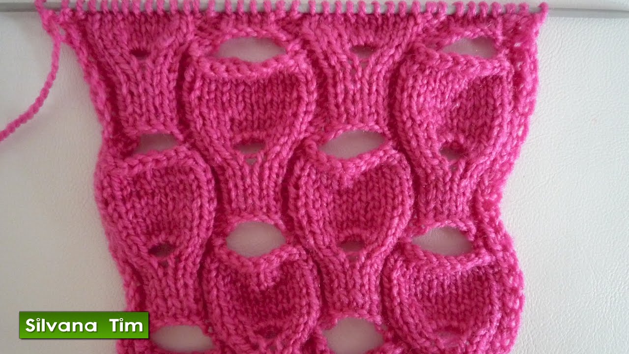 Punto (puntada) con HUECOS. Tejido con dos agujas # 376 Videotutorial