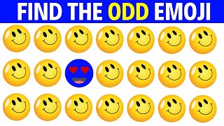 Find The Odd One Out | Find The Odd Emoji |Easy, Medium, Hard & Impossible | Emoji Quiz😇😊