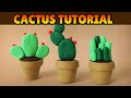 🔴 DIY How to Make MINIATURE CACTUS - Easy Polymer Clay Tutorial, plastilina, Fondant DIY