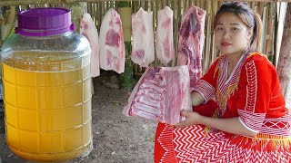 FRIED MEAT OIL | COOKING OIL FROM  lard | Recipes for processing and preserving for 365 days