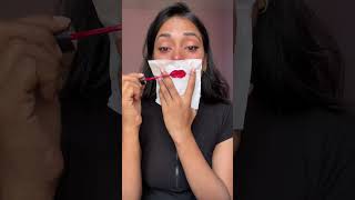 Lipstick Hack Using Tissue 