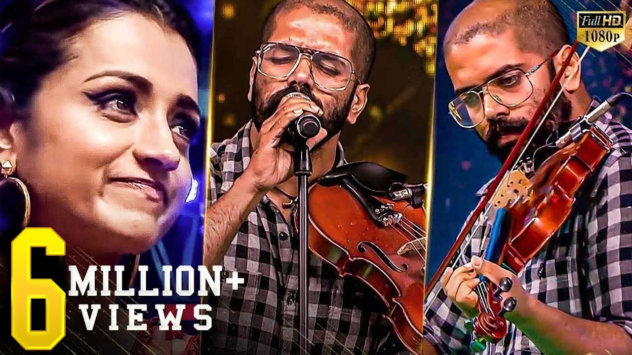 Govinds Heart Melting Kadhale Kadhale LIVE performance   Trisha in Tears  BGM 2018