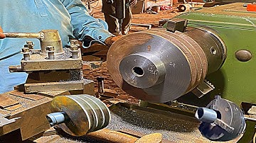 Amazing process of making taper pulley bush and Boring degree size pulley on Lathe machine .