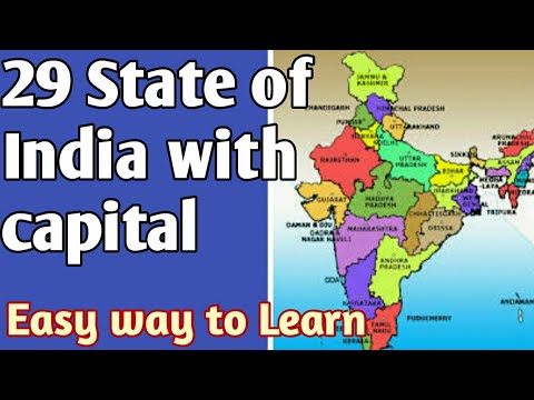 भारतीय राज्यों की राजधानियों के नाम 29 states of india with capitals ...