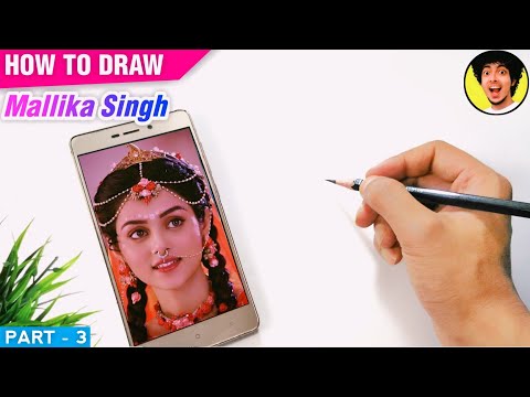 Mallika singh as Radha Drawing || Radha Drawing || How to draw Realistic Eye