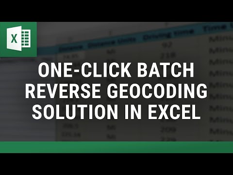 One Click Batch Reverse Geocoding Solution in Excel