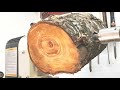 Woodturning - Cherry Vase 【木工旋盤】職人技で桜の樹皮付き花瓶を作る