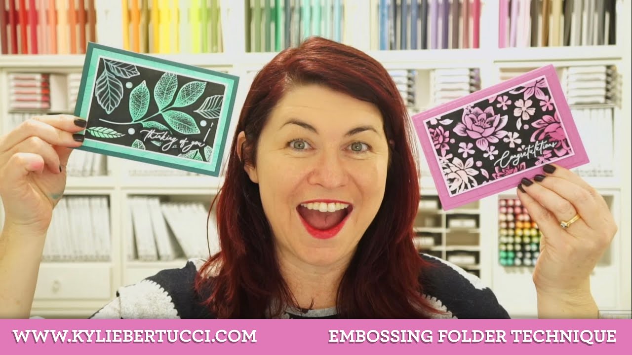 Black ice embossing folder card technique using Stampin’ Up!® products ...