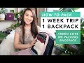 How to Pack Backpack Only 1 Week Travel with MB Packing Backpack | What's in my Carry On Bag