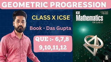 Geometric progression ||Class10 icse ||Que 1 to 5 #icse #dasgupta #icseclass10#geometricprogression