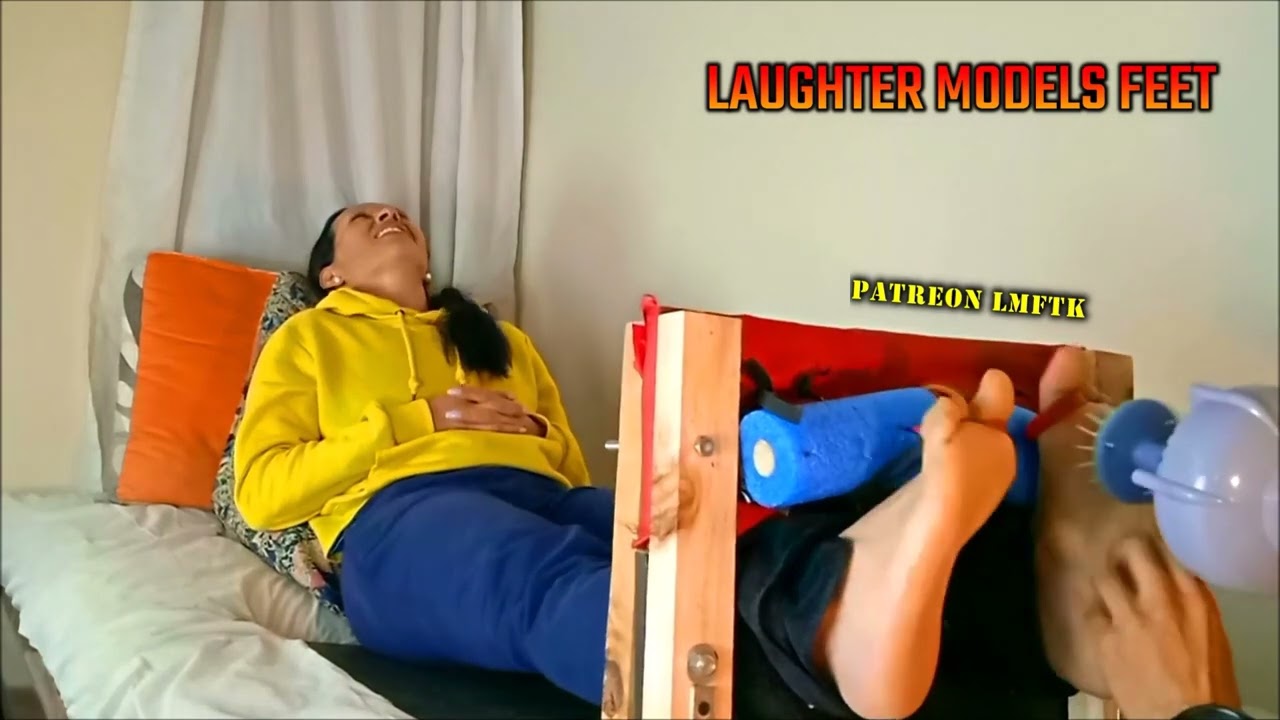 Tickle Feet girl to Barefoot - tickling soles stocks