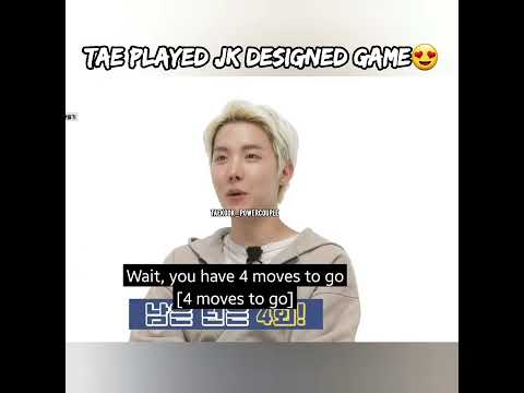 Tae played jk designed game and he successfully finished it😍😍