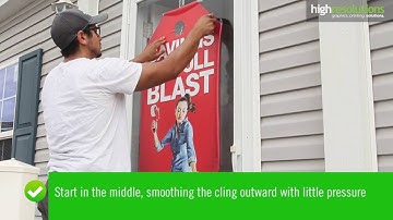 How to install a clear static cling on glass