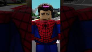 I met a "totally real" Spiderman in Brookhaven 😬 #brookhaven #roblox #shorts