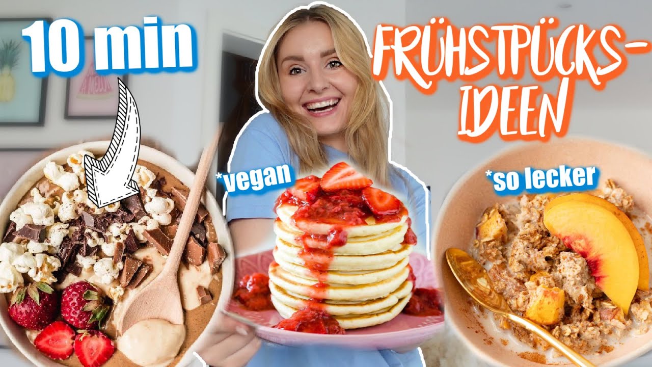 SO LECKER! 😋  FRÜHSTÜCKSIDEEN, die du lieben wirst! Erdbeer Pancakes🥞, Salted Caramel Bowl🍫 I Vegan