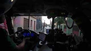 B9 Bomberos Santiago a 10-3-1 Av. Ricardo Cumming y Francisco Bardeci | FIRETRUCK RIDE ALONG