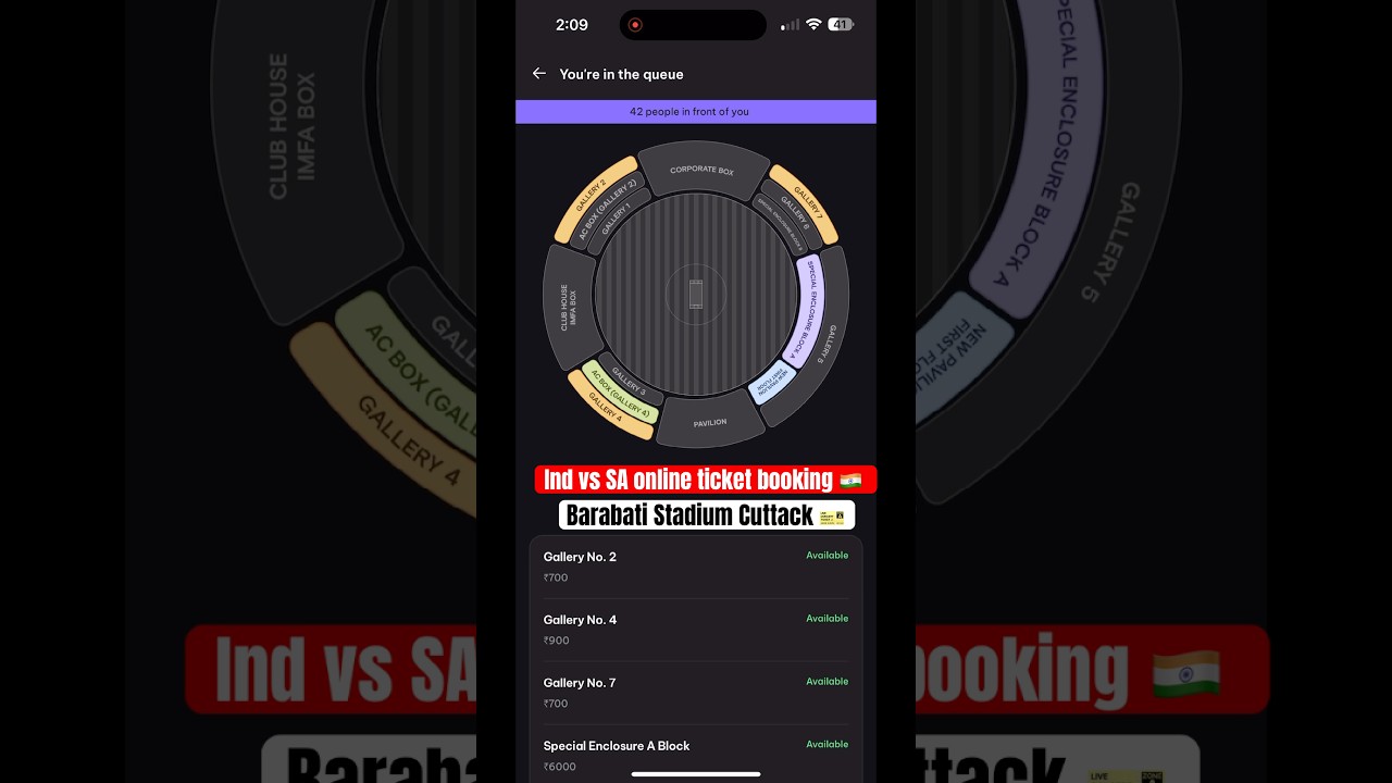 Ind vs SA t20 tickets 