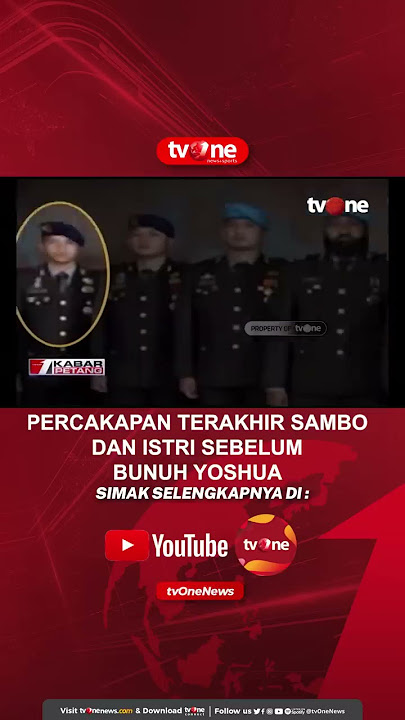 PERCAKAPAN TERAKHIR SAMBO DAN ISTRI SEBELUM BUNUH YOSHUA #Shorts #tvOne #Sambo #BrigadirJ