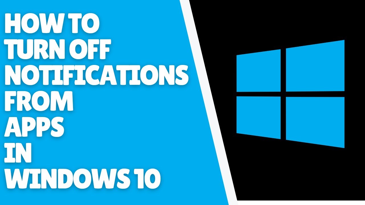 Windows 10 How to Turn Off Notifications From Apps - YouTube