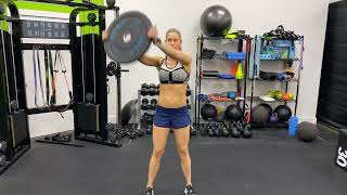 Standing Plate Diagonal Raise