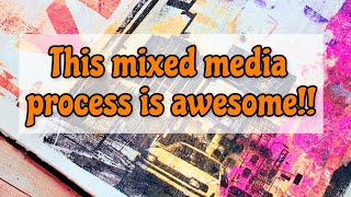This mixed media process is awesome!  Art journaling with a GEL PLATE screenshot 5