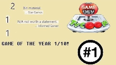Game Dev Tycoon (mods): GAME OF THE YEAR!
