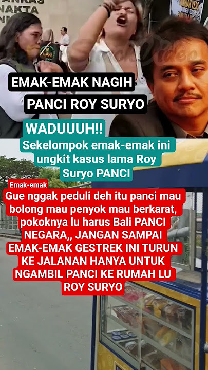emak2'MAU BOLONG MAU BERKARAT ITU PUNYA NEGARA BALIKIN PANCI ROY SURYO #roysuryo #emakemak #panci