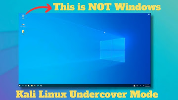 How to use Kali Linux UNDERCOVER MODE