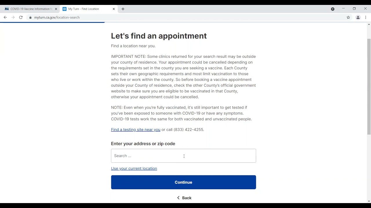 Booking a Second Dose COVID Vaccine on MyTurn