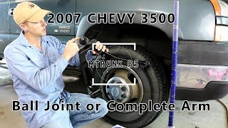 Low Control Arm Replacement 07 Chevy Silverado Duramax