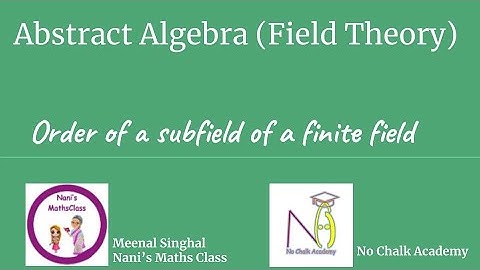 #15 Field Theory : Order of a subfield of a finite field