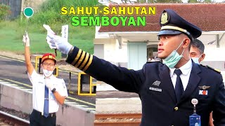 Aksi Masinis Kondektur PPKA !! Sahut Sahutan Semboyan 40, 41, dan 35 ~ Kereta Api Jakarta-Purwokerto