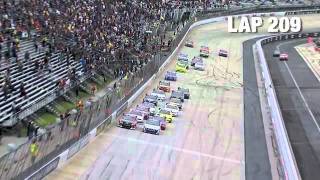 Carl Edwards wins, Logano and Bowyer crashes