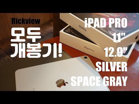 아이패드 프로 3세대 11인치, 12.9인치 동시개봉 및 비교 [4k] :  iPad Pro 11, 12.9 Unboxing