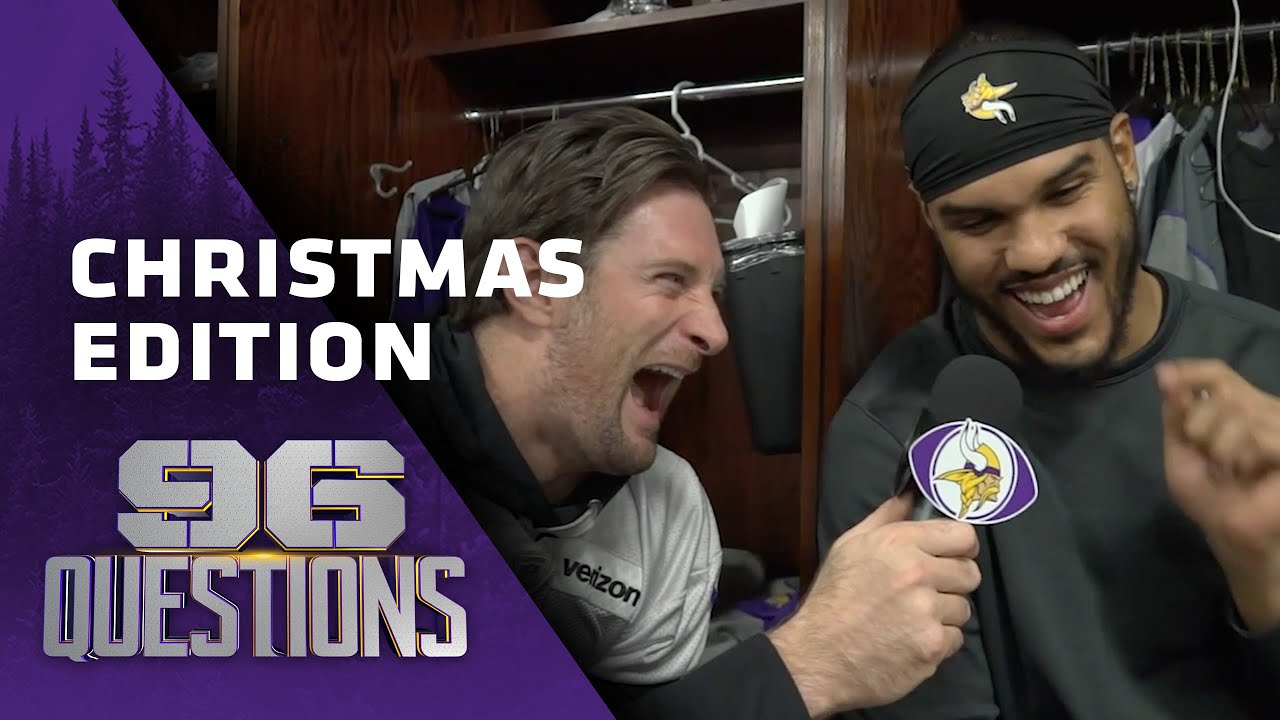 96 Questions: Christmas Edition | Minnesota Vikings - YouTube
