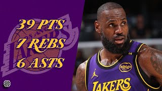 Lebron James 39 Pts 7 Rebs 6 Asts Vs Grizzlies 2425 Season