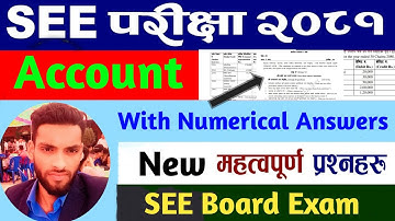 Class 10 SEE Account Model Questions with Solution 2081|| कार्यलय र लेखा Model Set Solution 2081