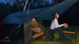 Deep Forest Camping by a Hidden Waterfall | Wild Tent Life in Early Summer