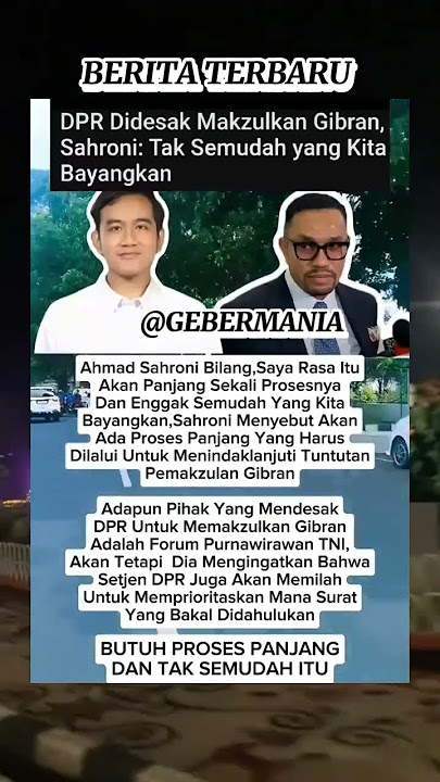 Ahmad Sahroni: tidak semudah itu Ferguso‼️ #jokowi #gibran #shortviral #shortsvideo #masukberanda