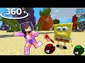 Aphmau vs SpongeBob Impostor - Among Us Minecraft 360°