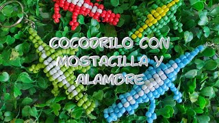 Cómo realizar un llavero de cocodrilo en 3D, con mostacilla y alambre, paso a paso!♥