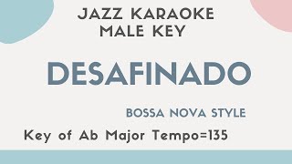 Desafinado - Bossa Nova Jazz KARAOKE (Instrumental backing track) - male key