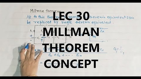 Network Theory 30 | Millman Theorem Theorem | Concept for GATE/IES  |