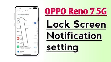 OPPO Reno 7 5G Lock Screen Notification setting