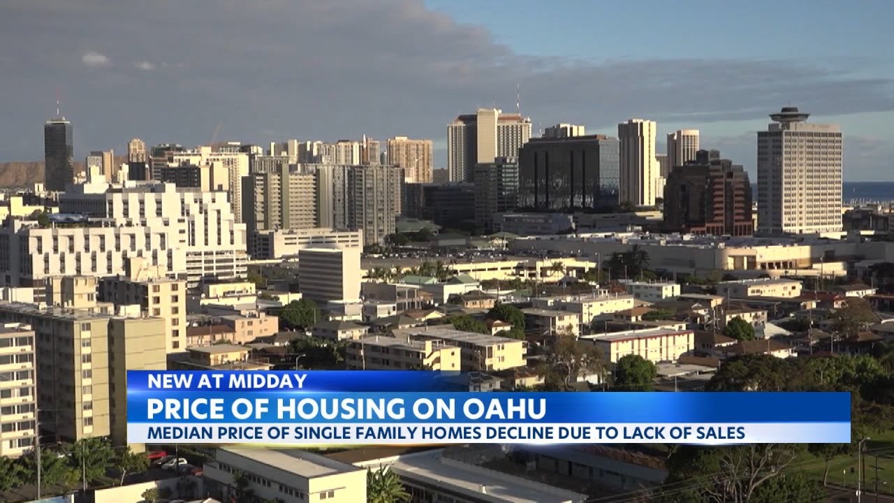 Oahu home prices decline due to lack of sales