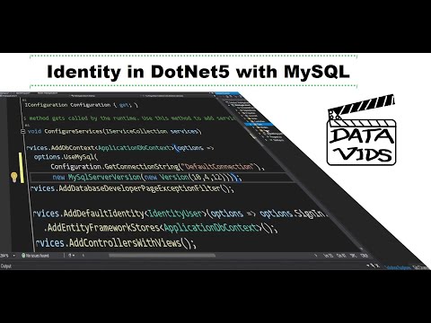 .Net 5 Identity using MySQL in MVC projects