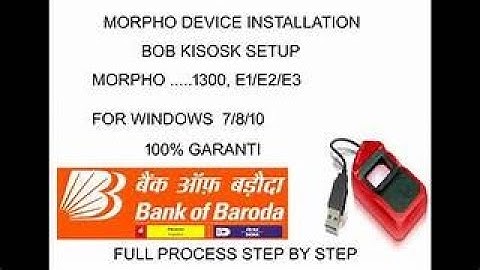 Bank Of Baroda Morpho LI Device Install BOB Easy Steps || Morpho device Install ||